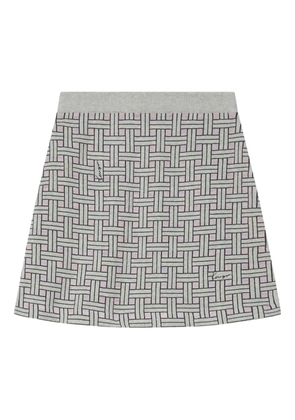 Kenzo Weave logo-detail mini skirt - Grey