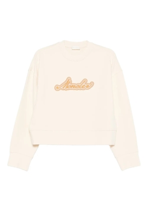 Moncler logo-appliqué sweatshirt - Neutrals