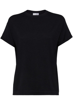 Brunello Cucinelli plain knitted T-shirt - Black