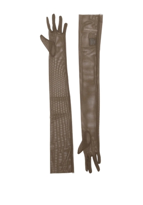 Norma Kamali long gloves - Brown