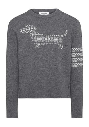 Thom Browne 4-bar stripe-detail sweater - Grey