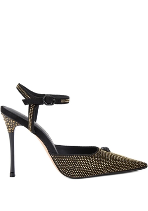 Kurt Geiger London 105mm Eagle crystal-embellished pumps - Black