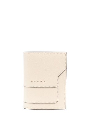 Marni leather bi-fold wallet - Neutrals
