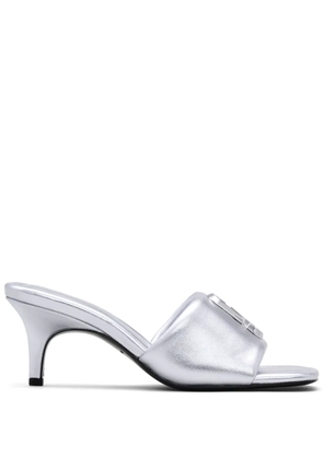 Marc Jacobs The Metallic J leather sandals - Silver