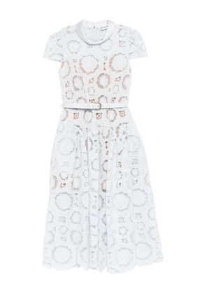 Self-Portrait floral-lace midi dress - Blue