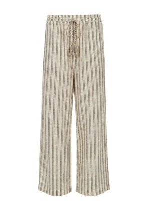 Ulla Johnson Josephine striped tassel trousers - Neutrals