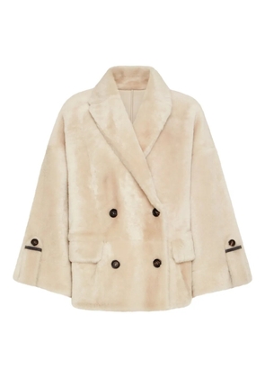 Brunello Cucinelli reversible shearling jacket - Neutrals