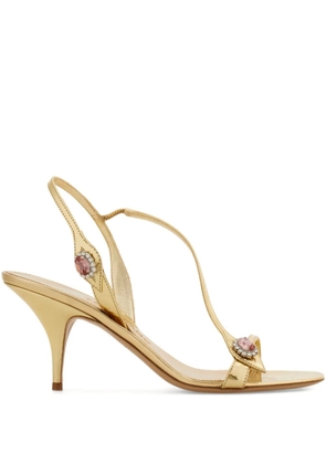 Ferragamo 70mm crystal-embellished sandals - Gold