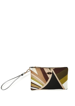 PUCCI Iride-print clutch bag - Green