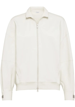 Brunello Cucinelli zip-up sweatshirt - Neutrals