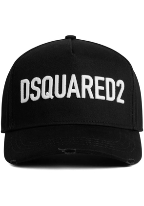 DSQUARED2 logo-embroidered cotton cap - Black