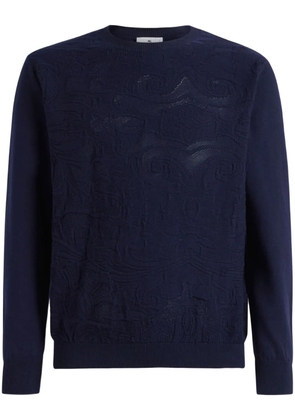 ETRO textured cotton sweater - Blue