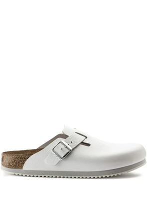 Birkenstock Boston Super Grip slides - White