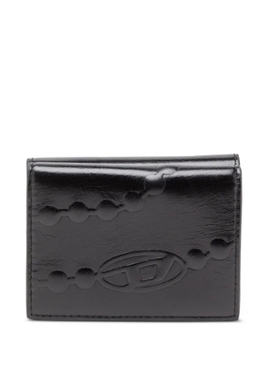 Diesel xs II embossed tri-fold coin purse - Black