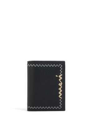 Marni embroidered-logo wallet - Black