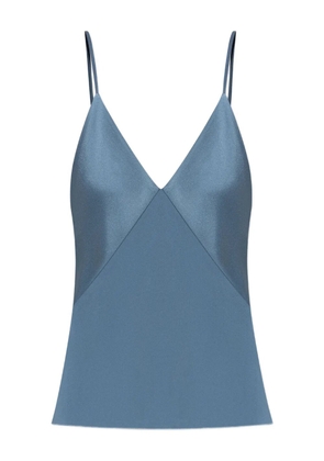 Forte Forte satin-panelled top - Blue