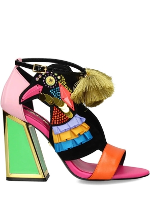 Kat Maconie 105mm Aya tassel embellished sandals - Pink