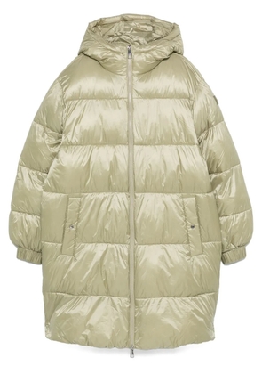 BOSS logo-appliqué coat - Green