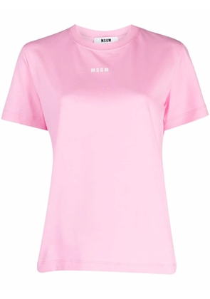 MSGM logo-print short-sleeved T-shirt - Pink