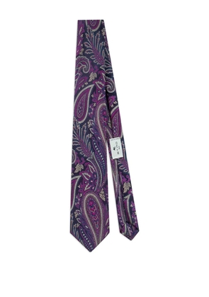 ETRO paisley-pattern silk tie - Purple