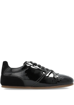 Moschino patent-leather low-top sneakers - Black