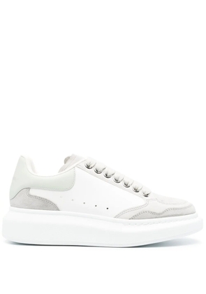 Alexander McQueen Oversized panelled leather sneakers - White