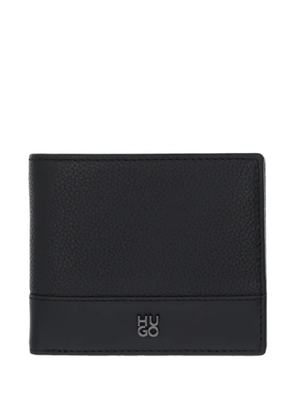HUGO logo-plaque wallet - Black