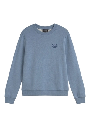 A.P.C. Rue Madame logo-embroidered sweatshirt - Blue