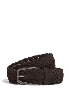Zegna braided leather belt - Brown