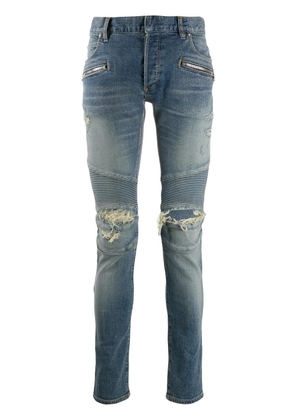 Balmain slim-fit ripped jeans - Blue