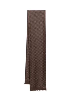 TOM FORD polka-dot silk scarf - Brown