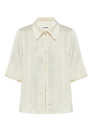 Jil Sander zip-front collared shirt - Neutrals