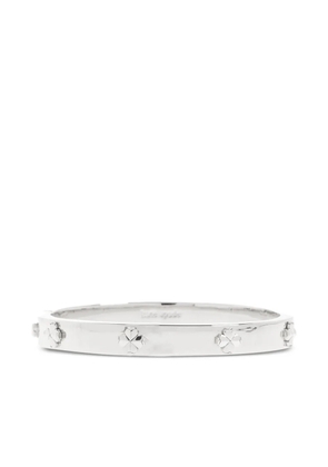 Kate Spade clover-embellished bangle bracelet - Silver