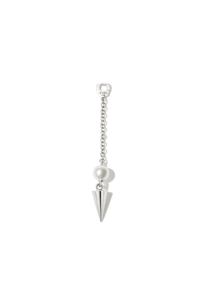 MARIA TASH 18kt white gold Spike pearl drop earring - Silver