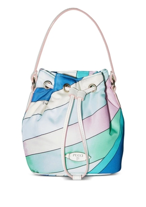 PUCCI Yummy striped bucket bag - Blue