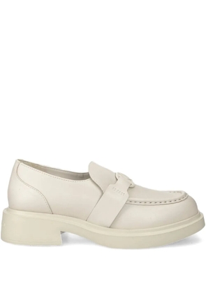 Karl Lagerfeld leather loafers - White