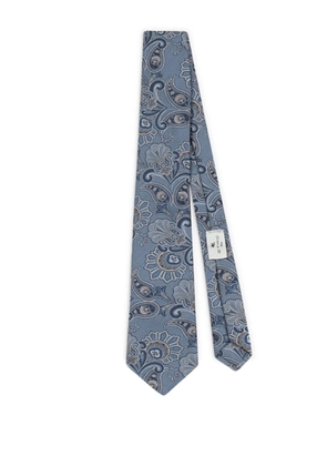ETRO floral-print jacquard tie - Blue