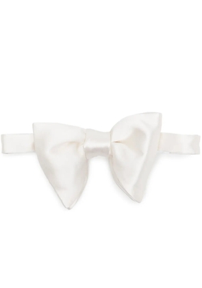 TOM FORD silk satin bow tie - White