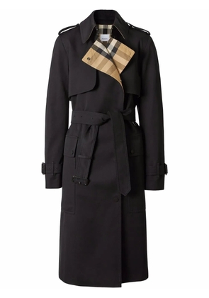 Burberry gabardine trench coat - Black