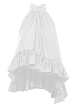 AZEEZA Plath ruffled cotton blouse - White