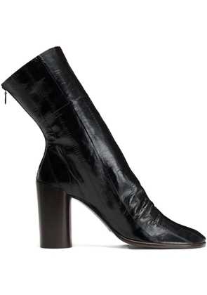 LEMAIRE 80mm Glove Eel leather block-heel boots - Black