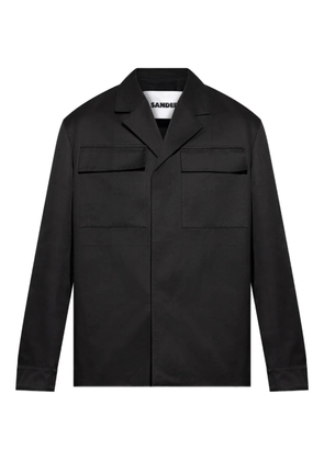 Jil Sander button-up cotton jacket - Black