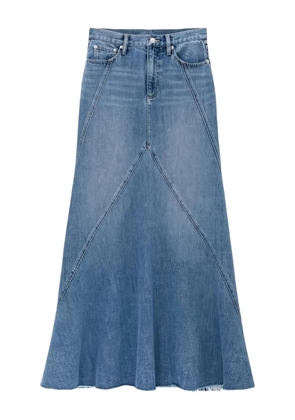 Hey Joanie Ocean Wave panelled denim maxi skirt - Blue