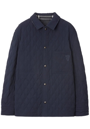 Burberry reversible quilted overshirt - Blue