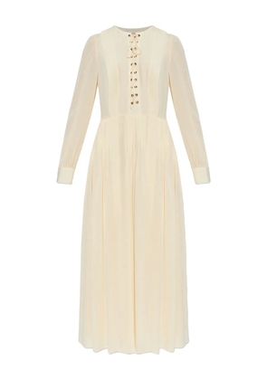 Ulla Johnson Veria lace-up midi dress - Neutrals