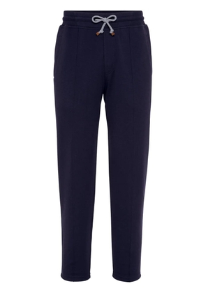 Brunello Cucinelli drawstring slim-fit track pants - Blue