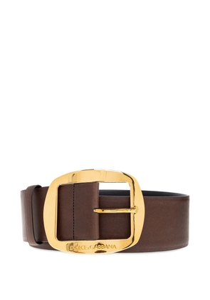 Dolce & Gabbana logo-lettering logo leather belt - Brown