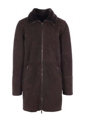 Giorgio Brato full-zip coat - Brown