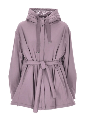 Herno hooded belted jacket - Purple