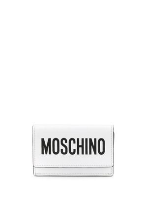 Moschino mini logo-print wallet - White